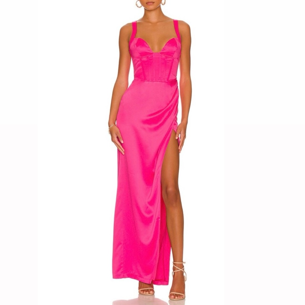 Revolve 🩷 NBD Elodie Maxi Dress in Hot Pink 🩷 Size Medium 🩷
